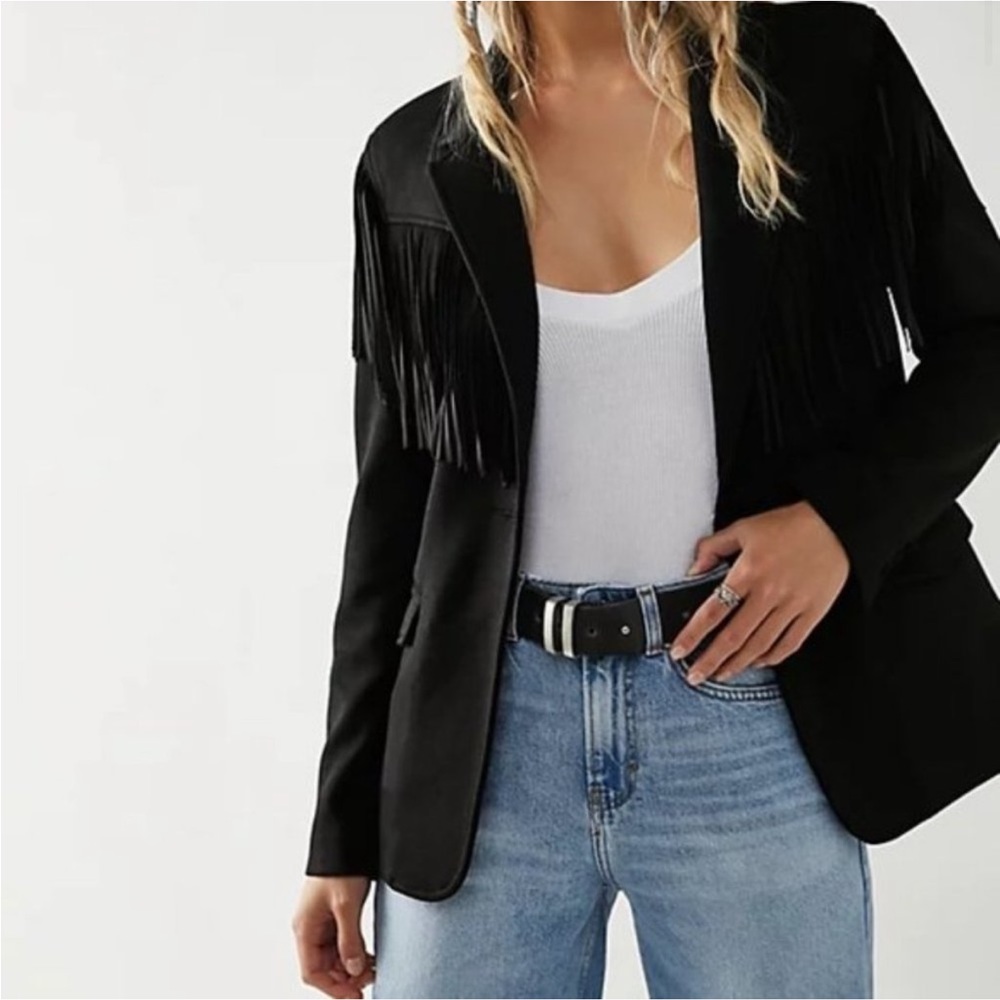 Blank NYC Fringe Blazer